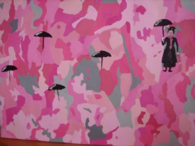 Mary Poppins p abstrakt baggrund